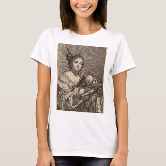 Antique Religious Engraving of Girl Tシャツ (正面)