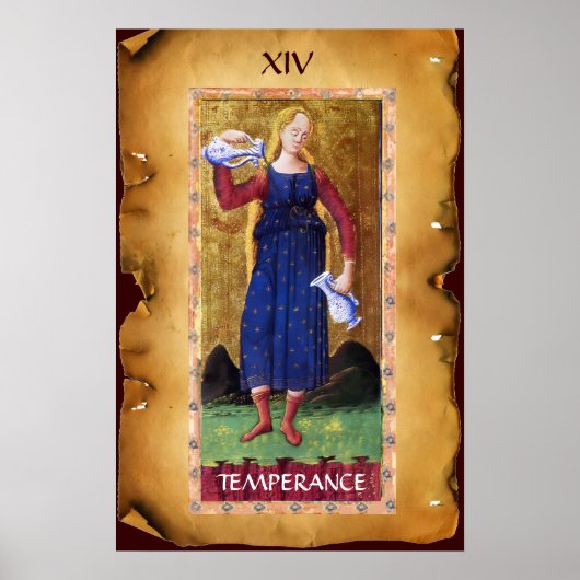 ANTIQUE RENAISSANCE TAROTS 14 / TEMPERANCE ポスター (正面)