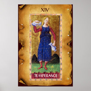 ANTIQUE RENAISSANCE TAROTS 14 / TEMPERANCE ポスター