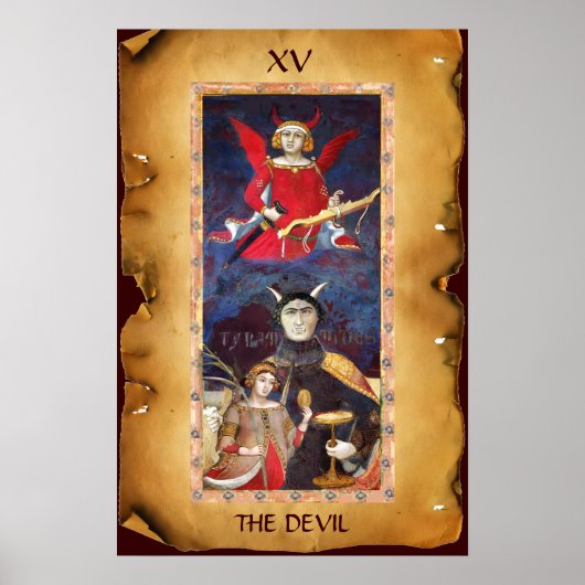 ANTIQUE RENAISSANCE TAROTS 15 / THE DEVIL ポスター (正面)
