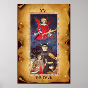 ANTIQUE RENAISSANCE TAROTS 15 / THE DEVIL ポスター