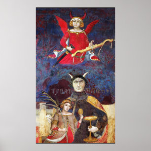 ANTIQUE RENAISSANCE TAROTS 15 / THE DEVIL POSTER ポスター