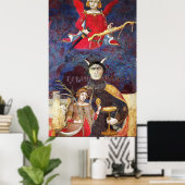 ANTIQUE RENAISSANCE TAROTS 15 / THE DEVIL POSTER ポスター (ホームオフィス)