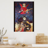 ANTIQUE RENAISSANCE TAROTS 15 / THE DEVIL POSTER ポスター (キッチン)