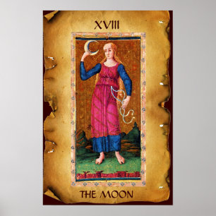 ANTIQUE RENAISSANCE TAROTS 18 / THE MOON ポスター