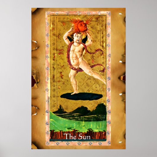 ANTIQUE RENAISSANCE TAROTS 19 / THE SUN ポスター (正面)