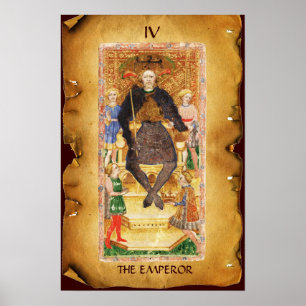 ANTIQUE RENAISSANCE TAROTS 4 / THE EMPEROR ポスター