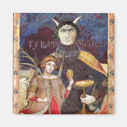 ANTIQUE RENAISSANCE TAROTS / DEVIL Conceit Detail マグネット (正面)