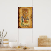 ANTIQUE RENAISSANCE TAROTS /KING OF COINS ポスター (キッチン)