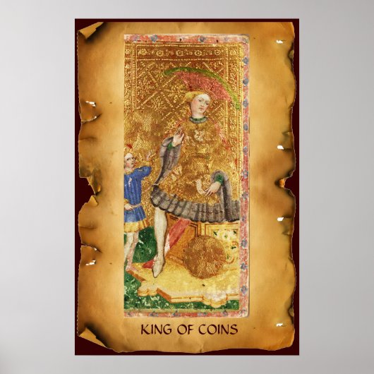 ANTIQUE RENAISSANCE TAROTS /KING OF COINS ポスター (正面)