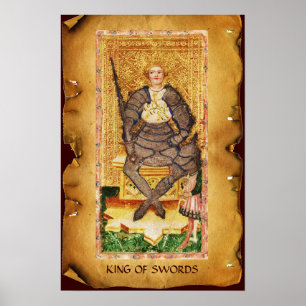 ANTIQUE RENAISSANCE TAROTS  / KING OF SWORDS ポスター