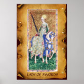 ANTIQUE RENAISSANCE TAROTS /LADY OF SWORDS ポスター (正面)