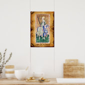 ANTIQUE RENAISSANCE TAROTS /LADY OF SWORDS ポスター (キッチン)