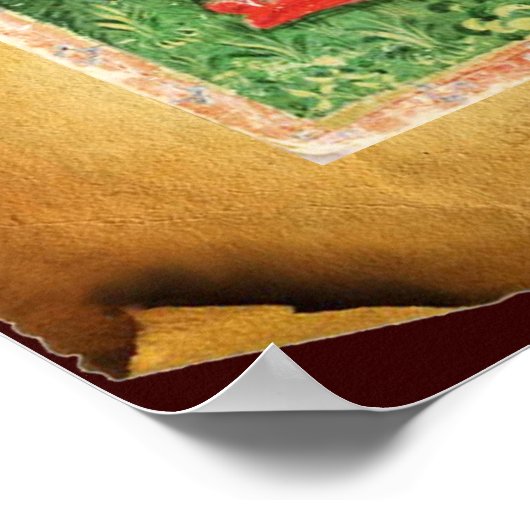 ANTIQUE RENAISSANCE TAROTS  / MAID OF CUPS ポスター (角)