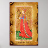 ANTIQUE RENAISSANCE TAROTS  / MAID OF CUPS ポスター (正面)