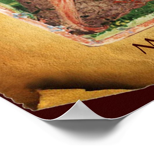 ANTIQUE RENAISSANCE TAROTS  / MAID OF SWORDS ポスター (角)