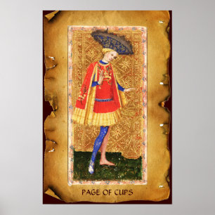 ANTIQUE RENAISSANCE TAROTS / PAGE OF CUPS ポスター