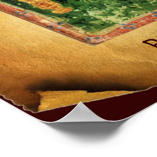 ANTIQUE RENAISSANCE TAROTS / PAGE OF WANDS ポスター (角)