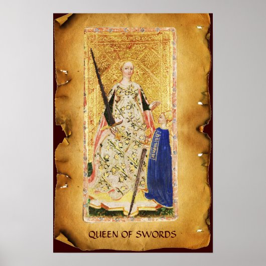 ANTIQUE RENAISSANCE TAROTS / QUEEN OF SWORDS ポスター (正面)