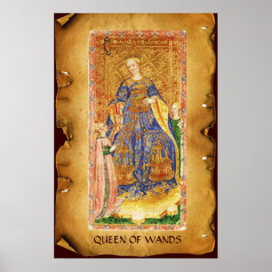 ANTIQUE RENAISSANCE TAROTS / QUEEN OF WANDS ポスター