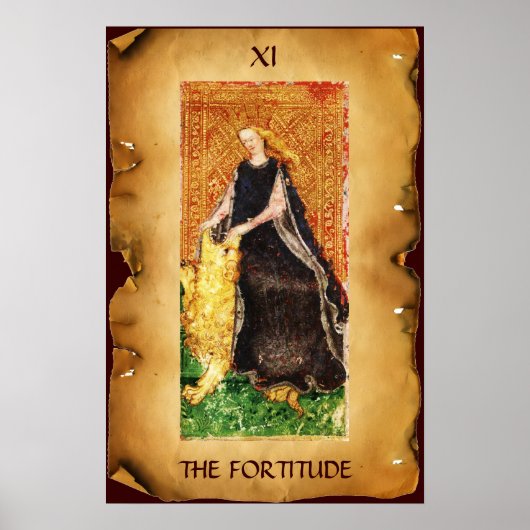 ANTIQUE RENAISSANCE TAROTS THE FORTITUDE- STRENGHT ポスター (正面)