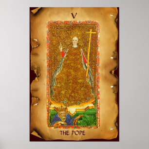 ANTIQUE RENAISSANCE TAROTS V / THE POPE ポスター