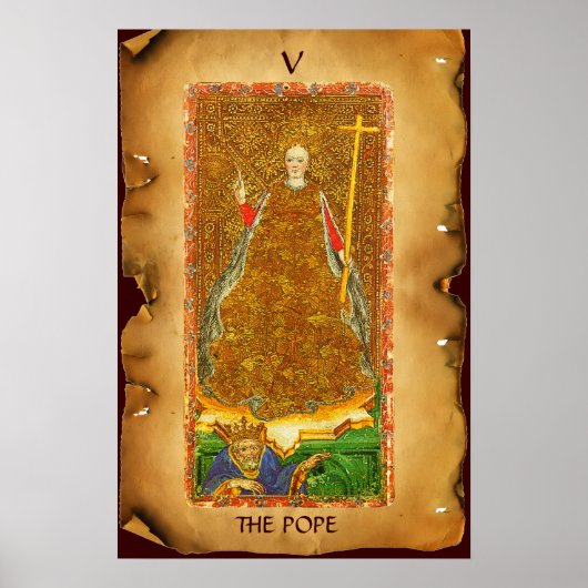 ANTIQUE RENAISSANCE TAROTS V / THE POPE ポスター (正面)