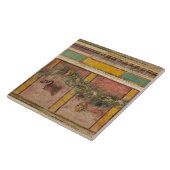 ANTIQUE ROMAN FRESCO,SATYR MASK,GARLAND,FRUITS  タイル (側面)