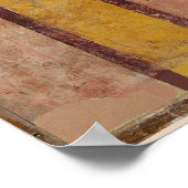 ANTIQUE ROMAN FRESCO,SATYR MASK,GARLAND,FRUITS  ポスター (角)