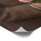 Antique Romantic Couple with Roses Poster ポスター (角)