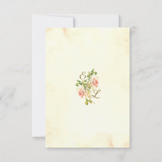Antique Rose 3.5 x 5 RSVP Card Flat (裏面)