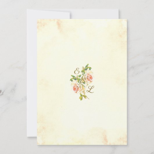 Antique Rose 5 x 7 RSVP Card Flat (裏面)