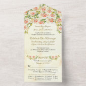 Antique Rose All-In-One Wedding Invitation オールインワン招待状 (内側)