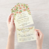 Antique Rose All-In-One Wedding Invitation オールインワン招待状 (貼ってはがせる)