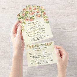 Antique Rose All-In-One Wedding Invitation オールインワン招待状