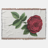 Antique Rose Lithograph, François-Frédéric Grobon スローブランケット (正面)