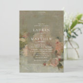 Antique Rose Oil Painting Wedding Invitation 招待状 (スタンド正面)