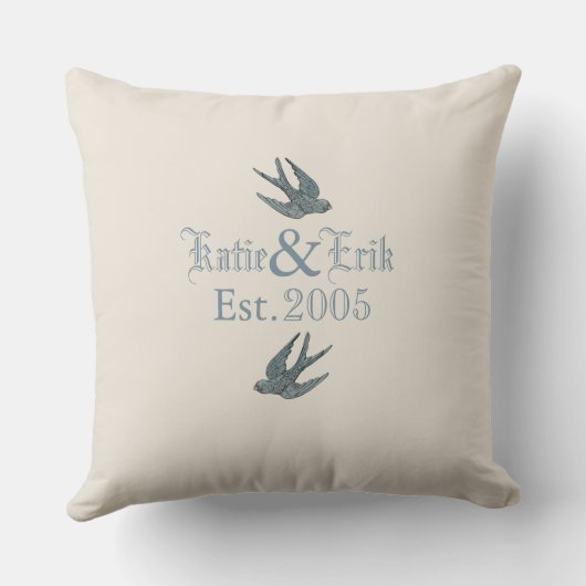 Antique Rose Submarine Gold Dolphin Throw Pillow クッション (裏面)