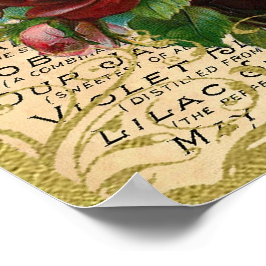 Antique Roses Perfume ポスター (角)