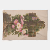 Antique Rustic Cross, Wild Roses, Easter Card, キッチンタオル (横)