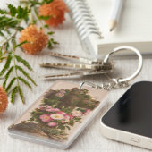 Antique Rustic Cross, Wild Roses, Easter Card, キーホルダー (正面右)