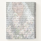 Antique Script Handwriting Personalized Photo ノートブック (裏面)