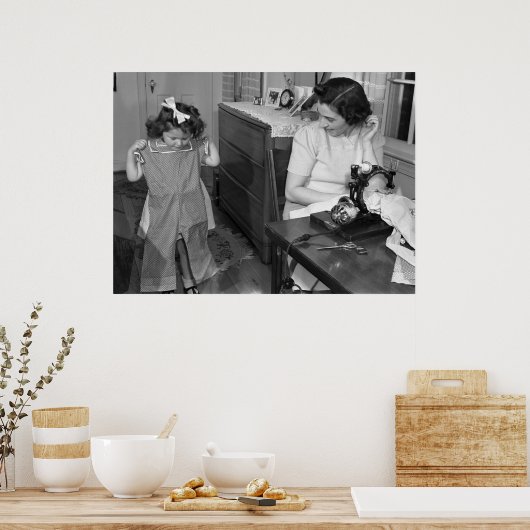 Antique Sewing Machine: 1940s ポスター (キッチン)