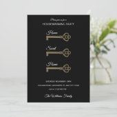 Antique Skeleton Key Housewarming Invitation 招待状 (スタンド正面)
