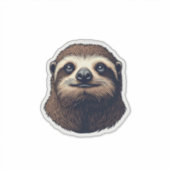 Antique Sloth Illustration Vintage Tee (2) シール (正面)