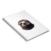 Antique Sloth Illustration Vintage Tee (2) ノートブック (右側)