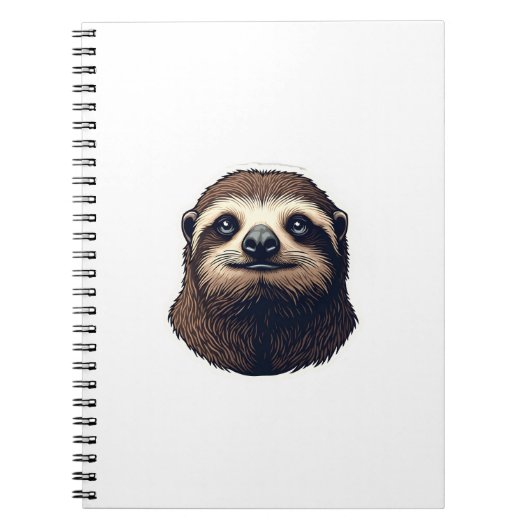 Antique Sloth Illustration Vintage Tee (2) ノートブック (正面)