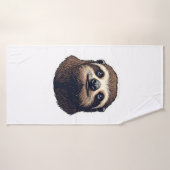 Antique Sloth Illustration Vintage Tee (2) バスタオル (バスタオル)