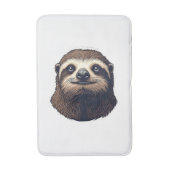 Antique Sloth Illustration Vintage Tee (2) バスマット (正面縦)