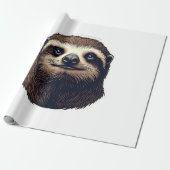 Antique Sloth Illustration Vintage Tee (2) ラッピングペーパー (アンロールド)